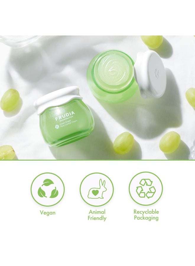 frudia Green Grape Pore Control Face Cream, Vegan Korean Face Moisturizer w/81% Green Grape Extract, Tannin Pore Complex & Anti Sebum P for Pore Minimizing (0.35 fl oz) - Image 4