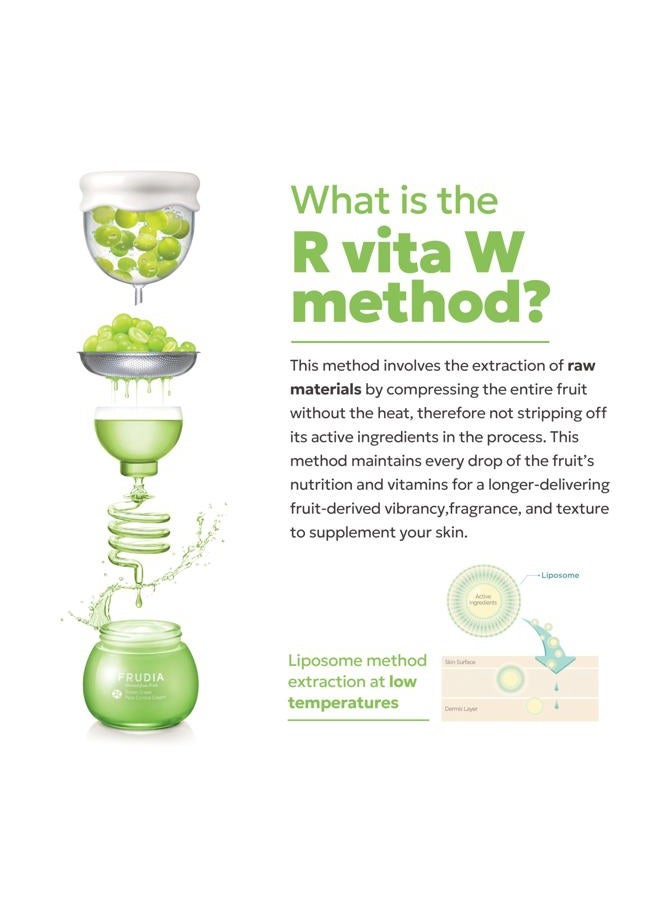 frudia Green Grape Pore Control Face Cream, Vegan Korean Face Moisturizer w/81% Green Grape Extract, Tannin Pore Complex & Anti Sebum P for Pore Minimizing (0.35 fl oz) - Image 5