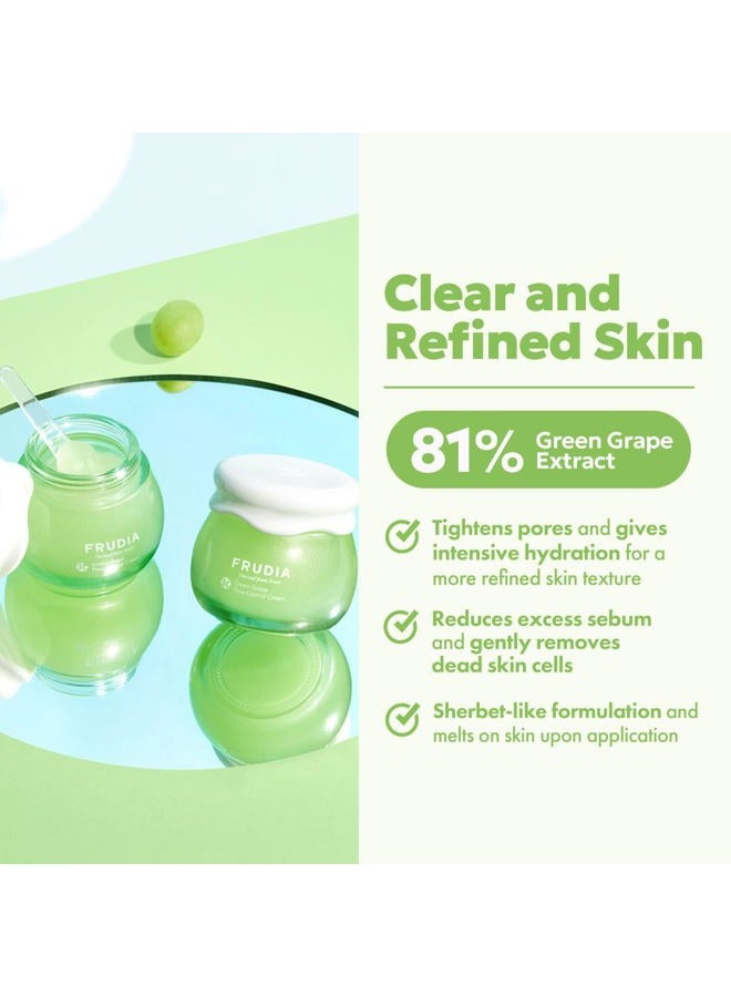 frudia Green Grape Pore Control Face Cream, Vegan Korean Face Moisturizer w/81% Green Grape Extract, Tannin Pore Complex & Anti Sebum P for Pore Minimizing (0.35 fl oz) - Image 2