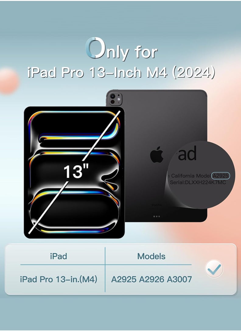 Theodor - Protective Flip Case For Apple iPad Pro 13 (2024) With Trifold Stand Auto Wake Sleep Shockproof Cover Hustle hit and never quit black - Image 1