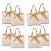 TKSBAG 50 Pack Small Thank You Gift Bags with Handles 55x 25x47 Mini White Gift Bags Bulk for Baby Shower Birthday Wedding Party Favors - Image 1