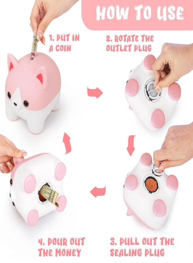 JIZWPOOM Corgi Piggy Bank for Kids, Dog Money Saving Box, Unbreakable Puppy Bank Gift for Girls & Adults - Image 5