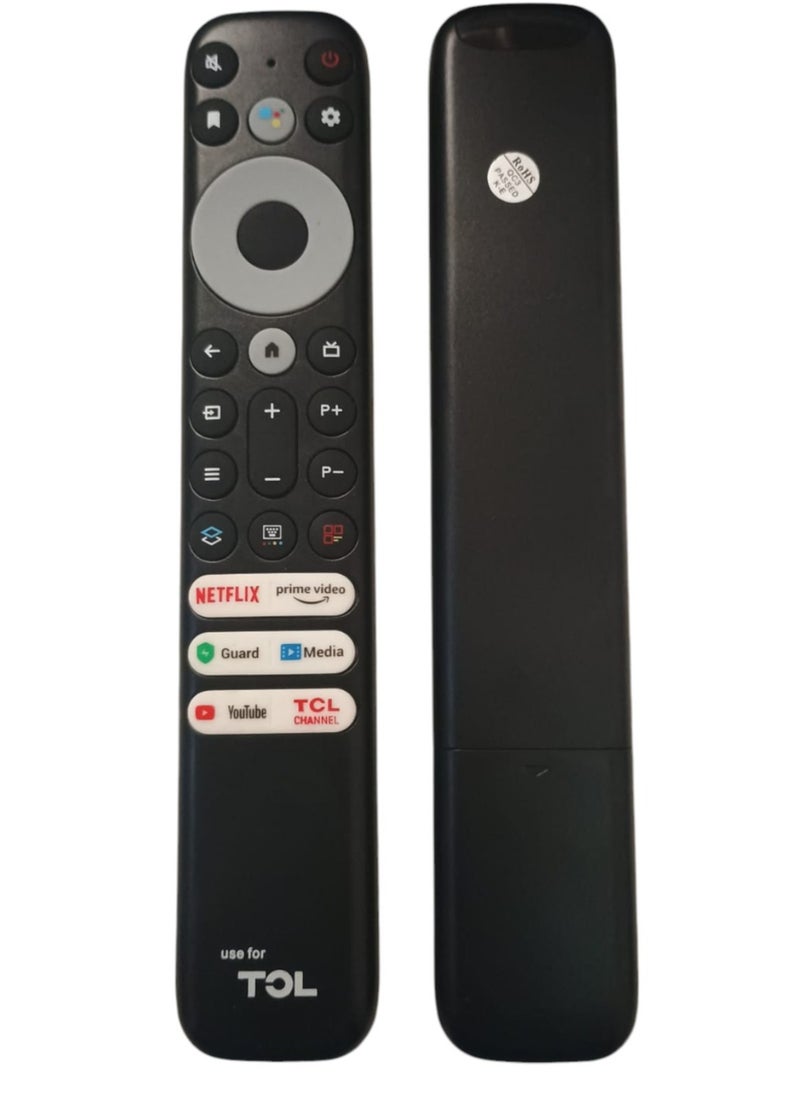 ماركة غير محددة جهاز التحكم عن بعد RC902V لتلفزيون TCL Android TV Mini-LED QLED 4K UHD Smart TV مع Netflix وPrime Video وYouTube وGuard وMedia وTCL Channel (بدون وظيفة صوتية)  - Image 1