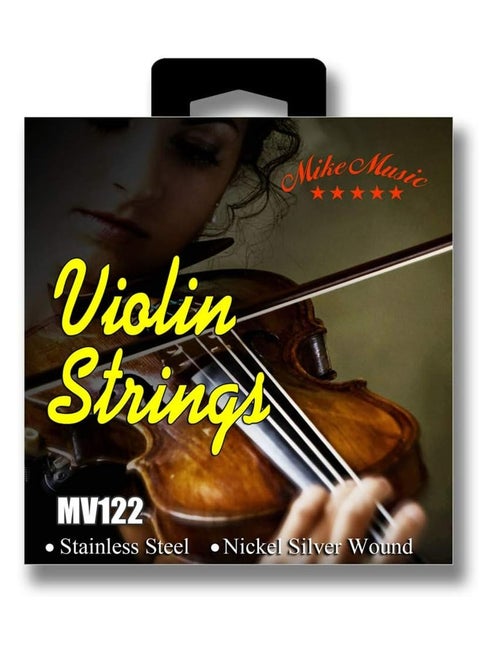 Violin Strings Full Set (G-D-A-E), MV122 Medium Tension Universal Violin String with Nickel-plated Ball Ends, Economical and Durable,Compatible with 4/4, 3/4, 1/2 ,1/4, 1/8 Violins