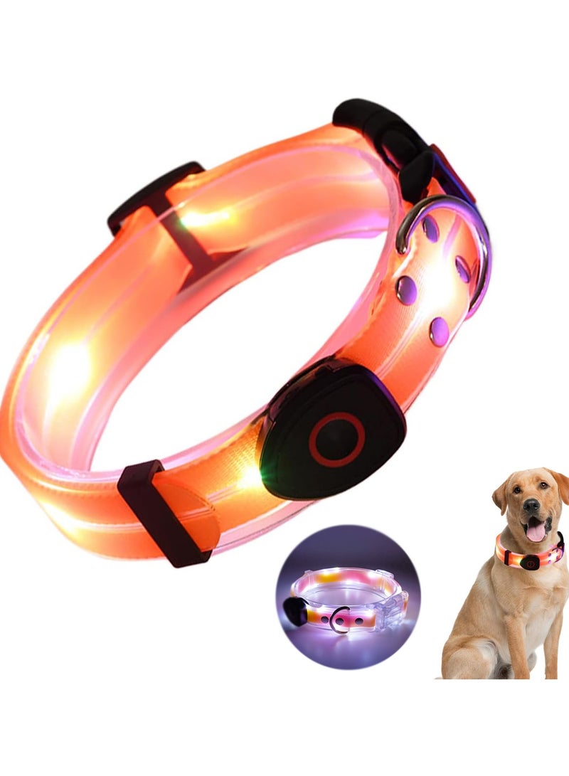 CMGTYYD Rechargeable LED Dog Collar, Adjustable Glowing Safety Necklace For Night Walking, Outdoor, Dark, And Visibility - Durable And Bright Light For Pets, Perfect For Safety  - Image 1
