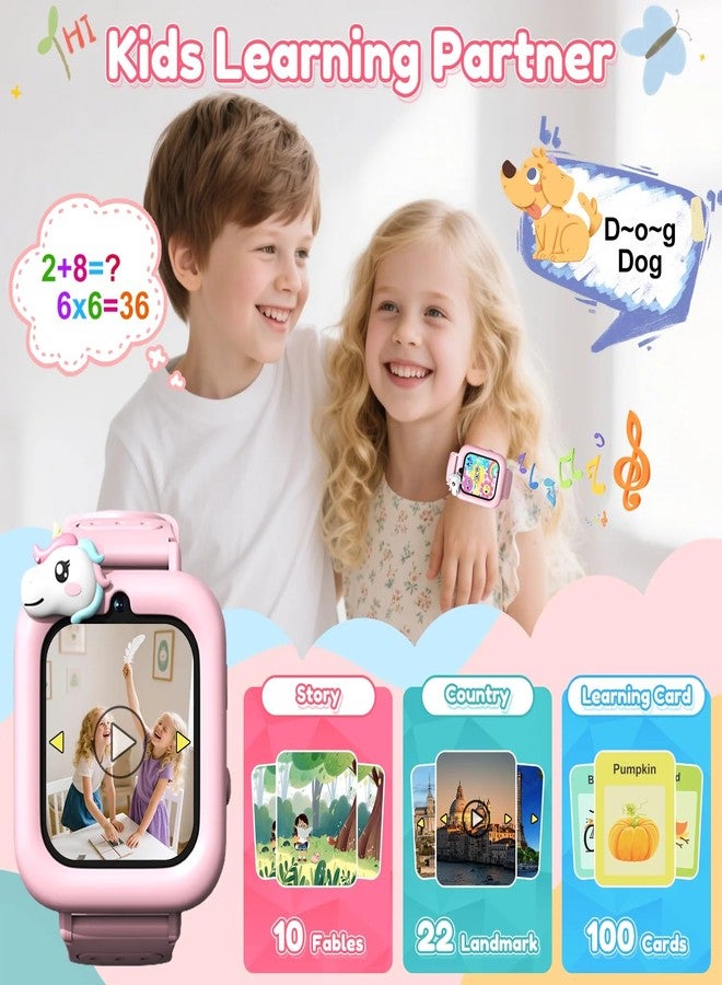 CADDLE & TOES Kids Smart Watch with Camera & Games – Unicorn Design, Touch Screen, Music Player, Step Counter, Alarm, Learning Games, Waterproof Wrist Watch, Birthday Gift for Kids Ages 3-12 (Pink) - Image 5