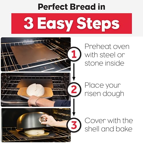 Brod & Taylor Ultralight Baking Shell for Sourdough Bread (Boule) – No Preheating Needed for Crispy Crust and Even Baking - Image 3