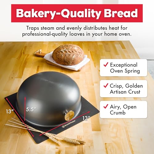 Brod & Taylor Ultralight Baking Shell for Sourdough Bread (Boule) – No Preheating Needed for Crispy Crust and Even Baking - Image 2
