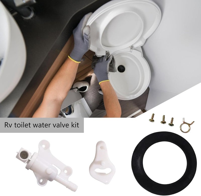 34100 Leak-Resistant Campers Toilet Water Valves Set Repair for Lite/Model Toilets Campers Water Valves Assembly - Image 2