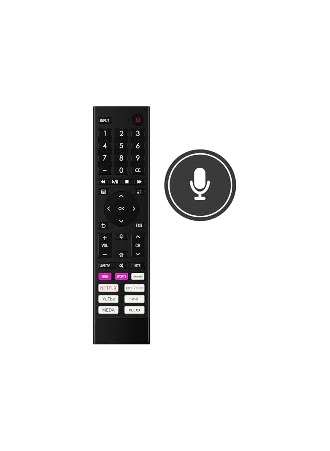 TIGER ERF3X80H Voice Replaced Remote Control Fit For Hisense Android Smart TV 50H77G 65H77G 50A6GV 65A6GV 43H77G 55H77G 55A6GV 43A6GV 65A6GV - Image 3