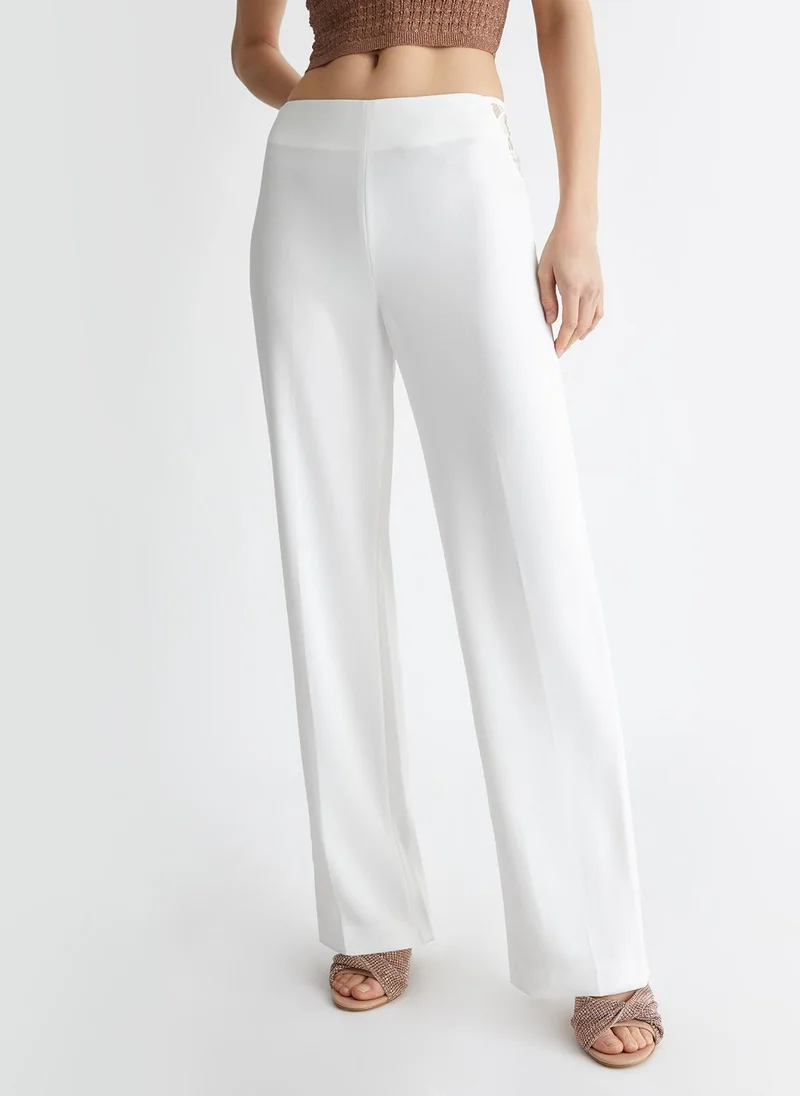 ليو جو بنطال أنيق مع دانتيل