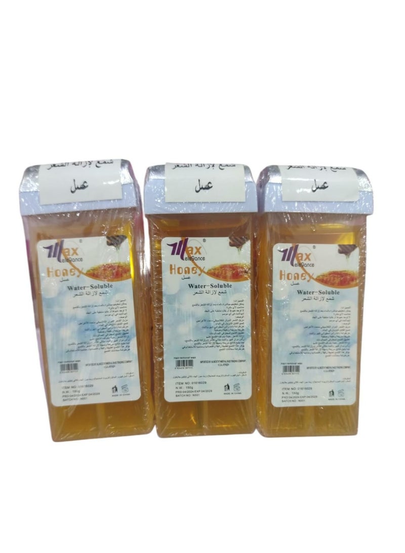 ماكس شمع لإزالة الشعر بخالصة العسل 150 مل- 3 قطع