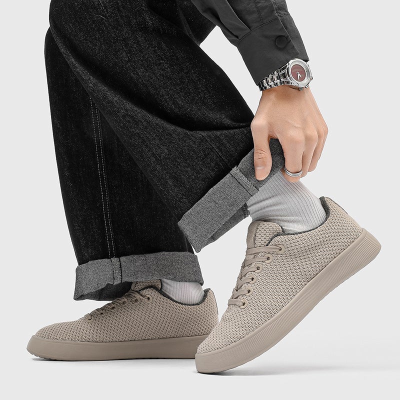 Men's Breathable Mesh Casual Lace-Up Shoes - Image 4