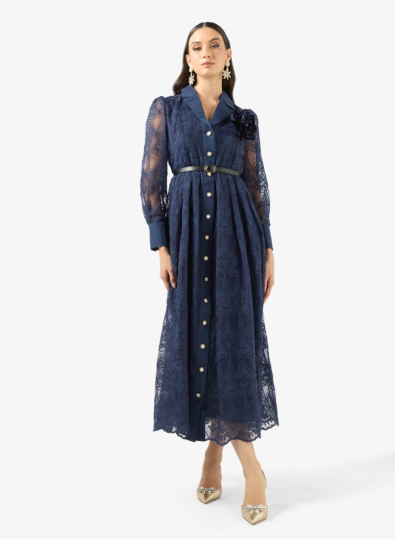 Khizana Lace A-line Dress - Image 1