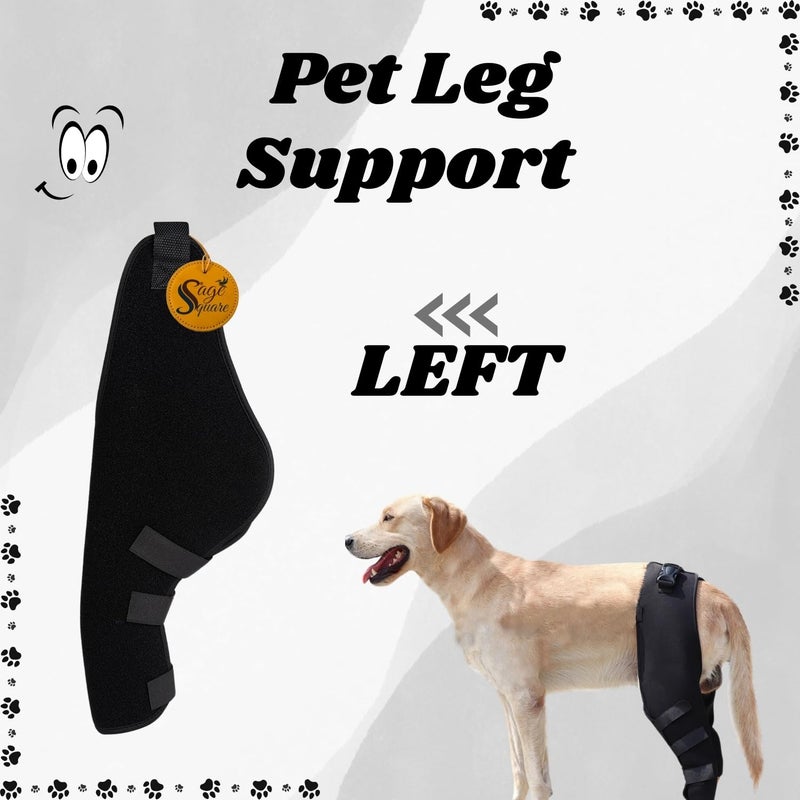 Sage Square Dog Disability Leg Support for Injured, Disabled, Elderly Dogs | Rear & Front Leg Brace for Mobility Assistance, Arthritis, Weakness, Post-Surgery Support | Comfortable Daily Use | Left - Image 2