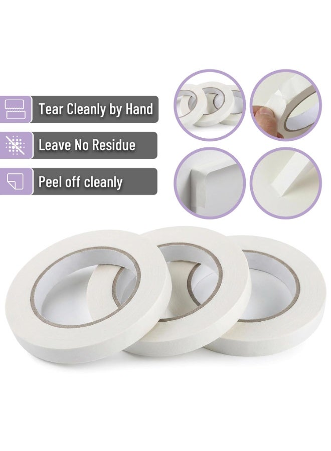 FAYET 10-Roll Masking Tape Set, No Residue Removable Painter’s Tape, Easy Tear Crepe Paper Tape in 4 Widths (5cm/3cm/2cm/1cm) for Painting, Labeling, DIY Crafts, Home and Office - Image 2