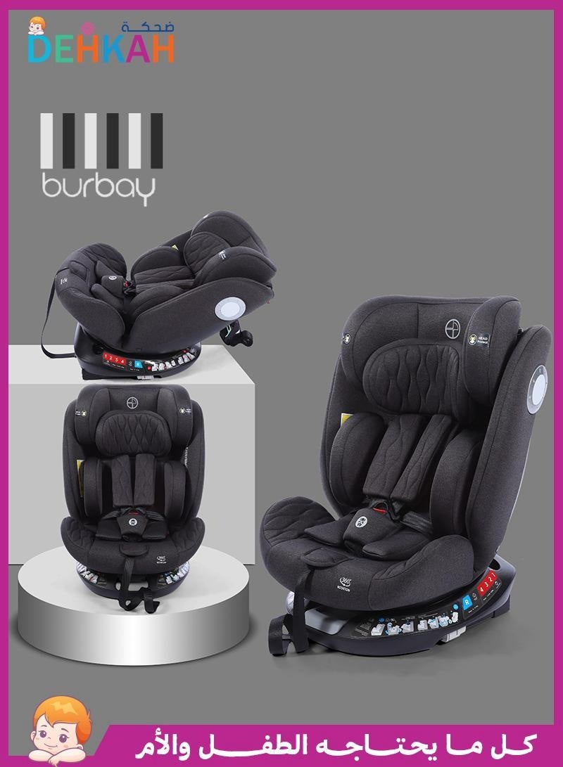 بورباي مقعد سيارة للأطفال من بورباي بتدوير ٣٦٠° وتقنية ISOFIX – أمان من الولادة حتى ٣٦ كجم - Image 1