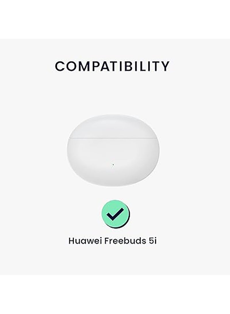 اليشمك حافظة سيليكون واقية لسماعات هواوي فري بادز 5i/6i مع غطاء سلسلة مفاتيح (أزرق) - Image 2