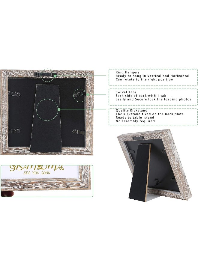 IHEIPYE IHEIPYE Grandma Sonogram Picture Frame - Baby Announcement Gifts for Grandparents - Pregnancy Announcement, Soon To Be Grandma Gift, Hello See You Soon - Weathered White  - Image 5