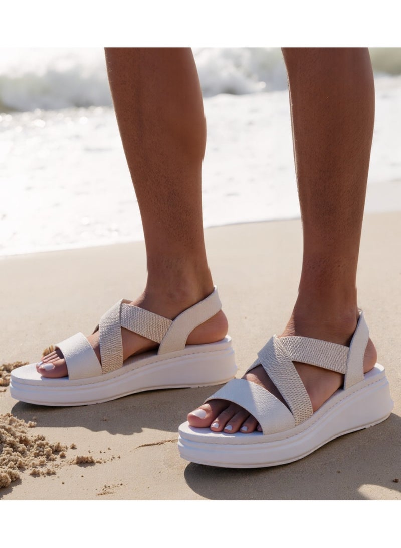 Mon Ami Monami Women's Flat Sandals - Premium Quality Open-Toe Summer Sandals for Women, Lightweight Comfortable Walking Sandals for Girls & Ladies, Soft Cushioned Footbed for Everyday Outfits - Image 3