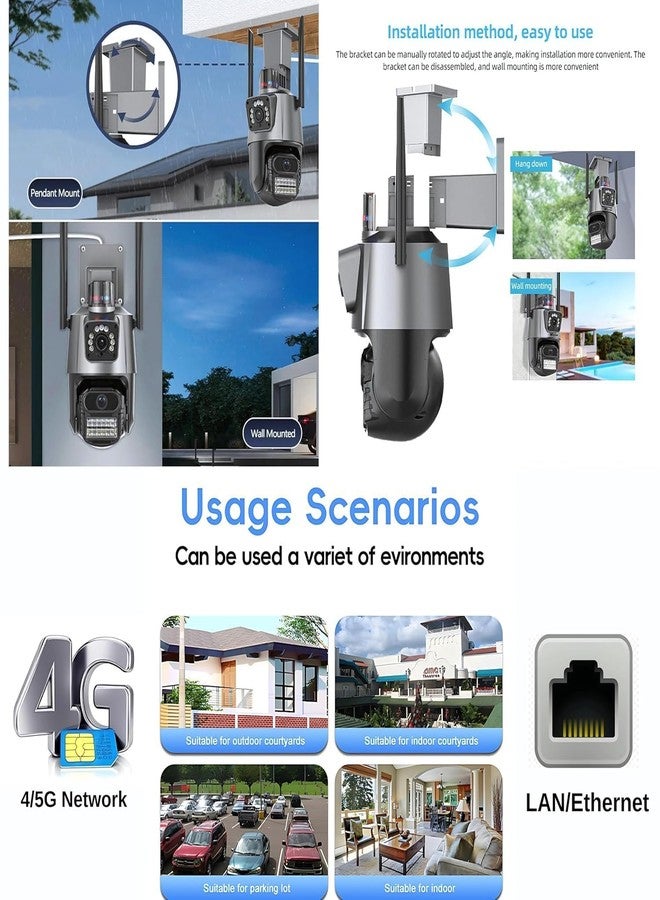 MAYUMI 66,2 Way Talk/Cloud Storage/Ai Motion Detect/SD Card/CCTV/Color Night Vision (Sim Based - Advance) | CCTV 360 PTZ Outdoor Indoor Dual Lens Dual View Security Camera - Image 3
