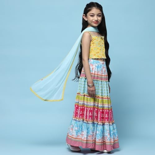 Biba بيبا جير مطبوع قطن مريح جاهز ليهينغا مجموعة (Kw4503_Yellow_11) - Image 3
