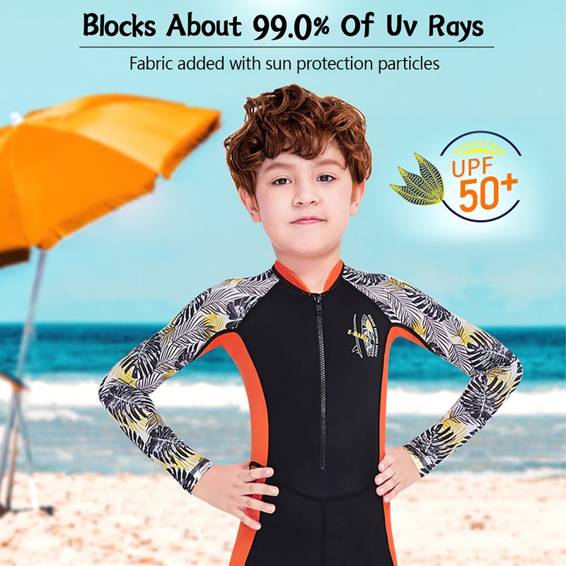 Kid Wetsuit One Piece Swimsuit Sun-Protective Quick-Drying Anti-Wear Anti-Scratch Properties - Image 3