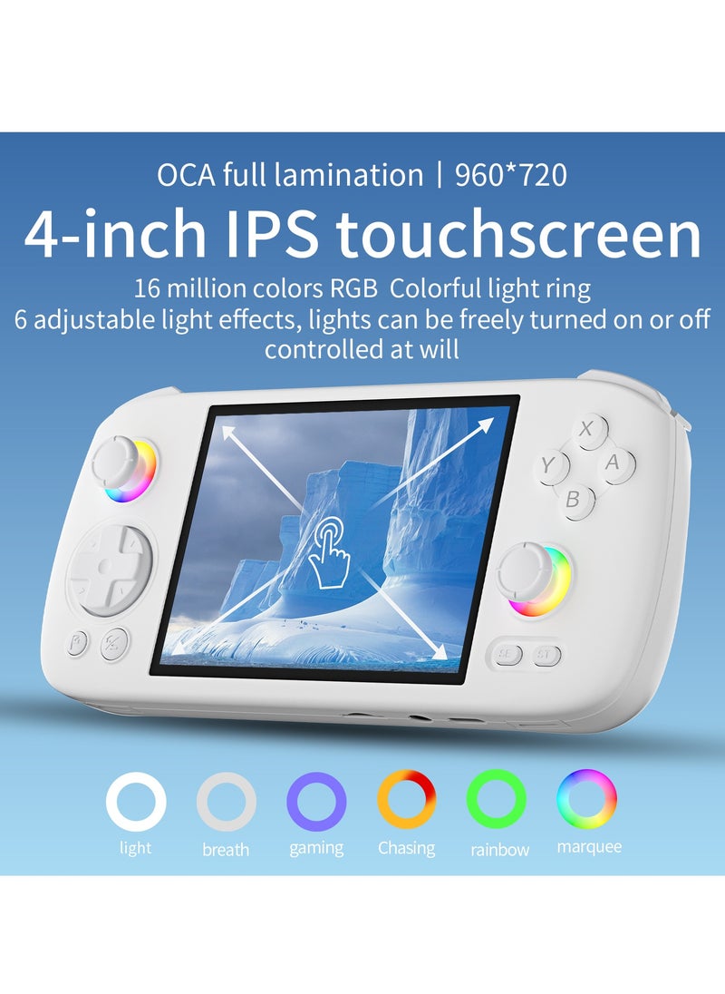 ANBERNIC  RG406H Retro Handheld Game Console with 4-inch IPS Screen RGB Lighting Handheld Gaming Console with Android 13 System, 5000mAh Battery (White, 256GB)  - Image 5