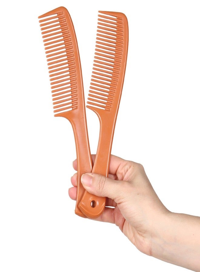 Allegro Combs Allegro Comb 1004 Wide Teeth Detangling Combs For Women, Stylists, Curly Hair Teasing Comb Mens Comb 2 Piece (Tan) - Image 1