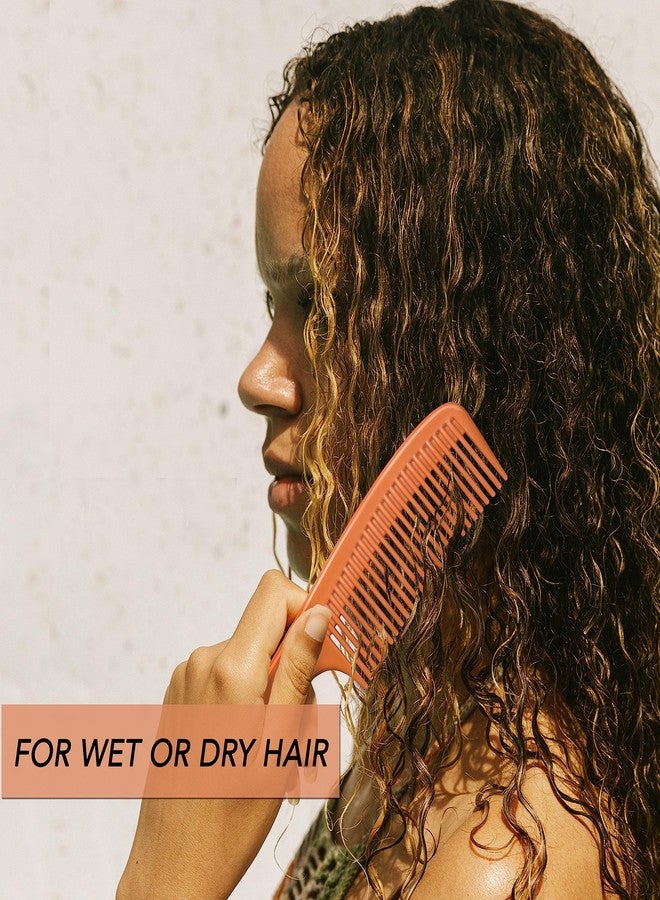Allegro Combs Allegro Comb 1004 Wide Teeth Detangling Combs For Women, Stylists, Curly Hair Teasing Comb Mens Comb 2 Piece (Tan) - Image 4
