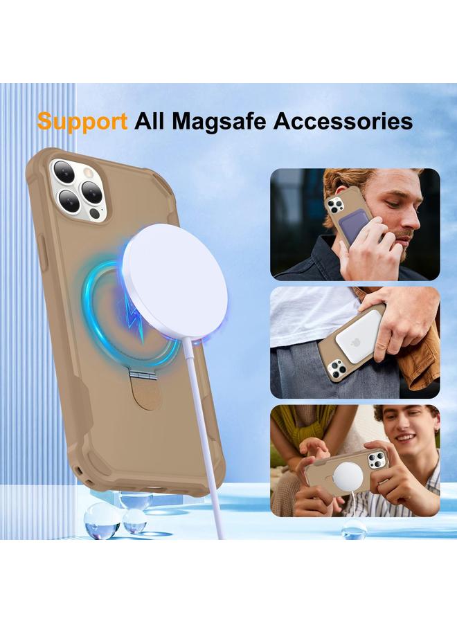 Zaboon Case For iPhone 12 Pro Max Yingcai Gears MagSafe Holder Shockproof Phone Case - Image 5