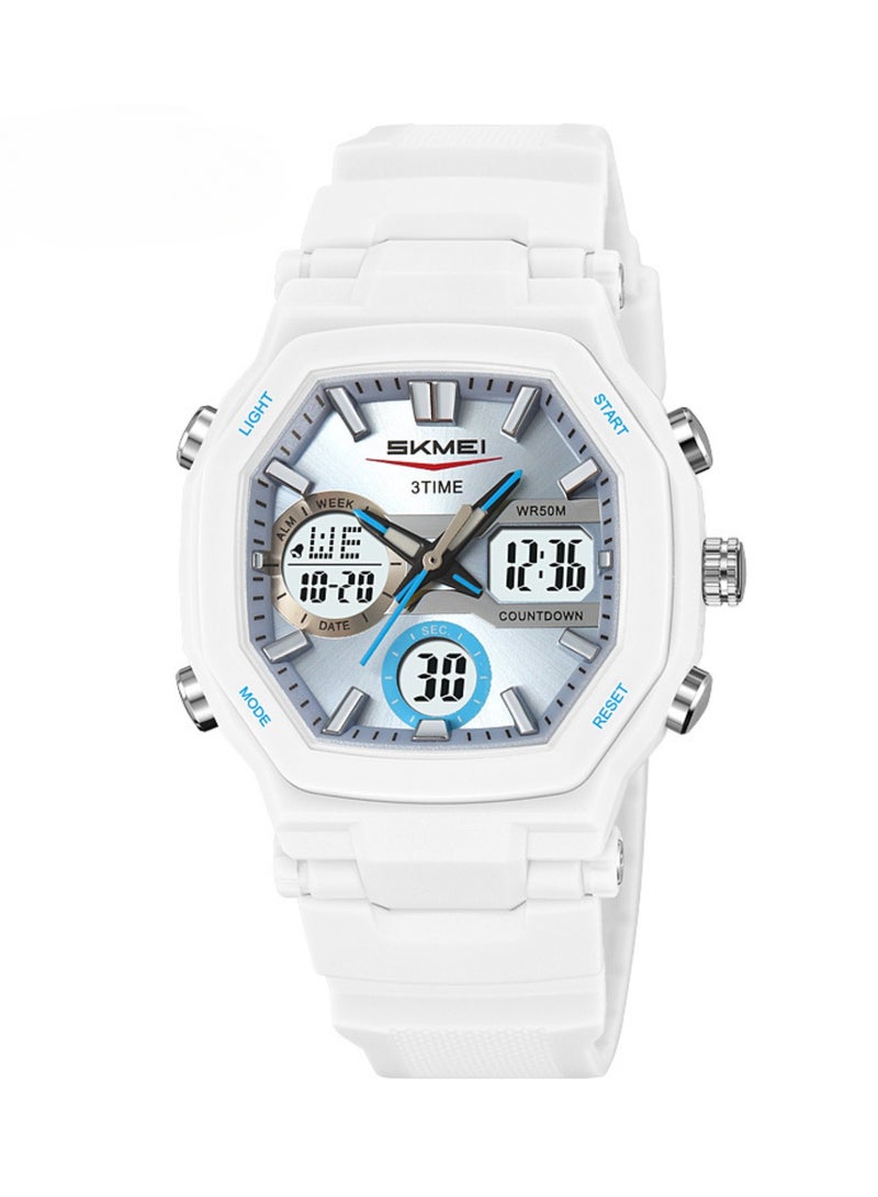 SKMEI 2389 Watch: Triple Hands Display, Stopwatch, Countdown Timer, Alarm Clock, Week Calendar, Glow in Dark, Water Resistant - Image 1