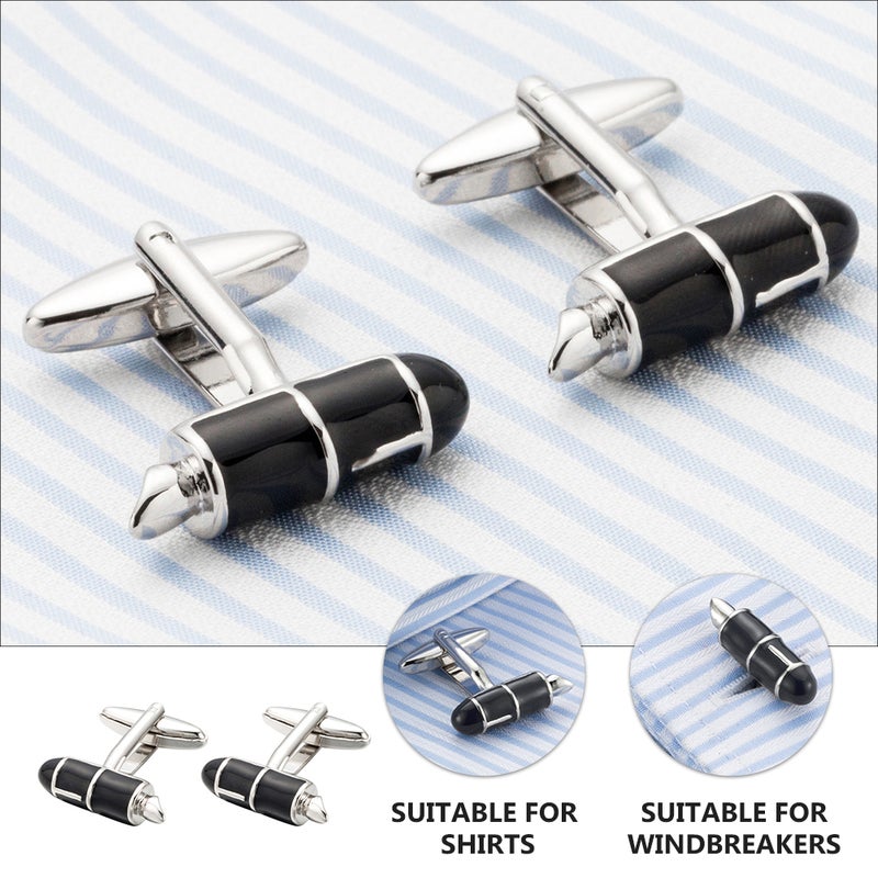 1 Pair Pen Style Men Business Casual Shirt Nails Trendy - Image 5