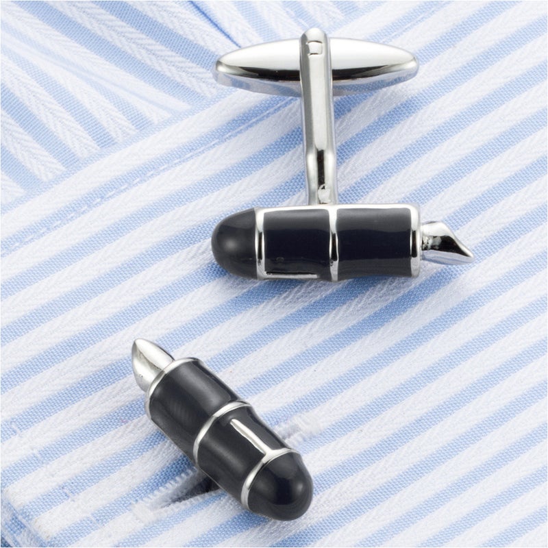 1 Pair Pen Style Men Business Casual Shirt Nails Trendy - Image 1