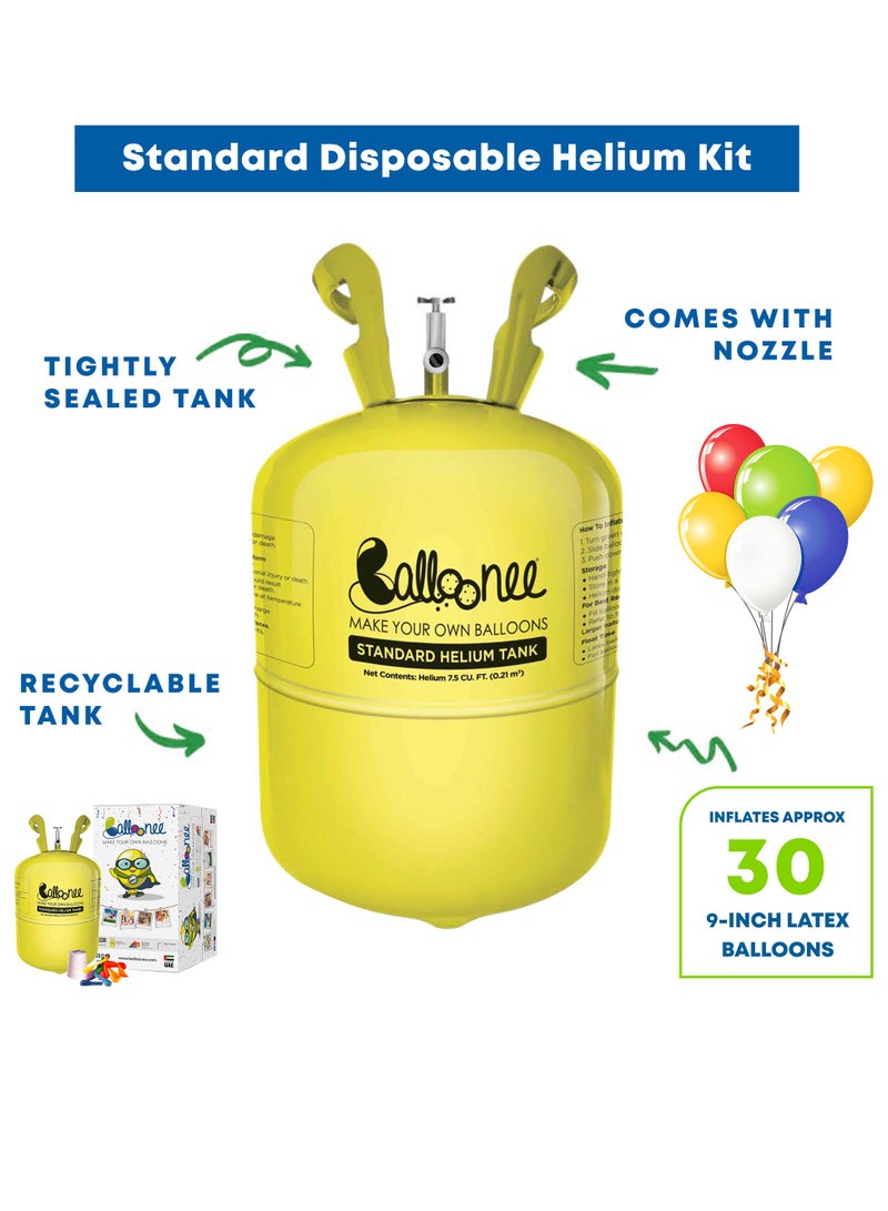Balloonee Standard Disposable Helium Party Kit - Pack of 2, Helium Tank for Balloons At Home  - Image 2