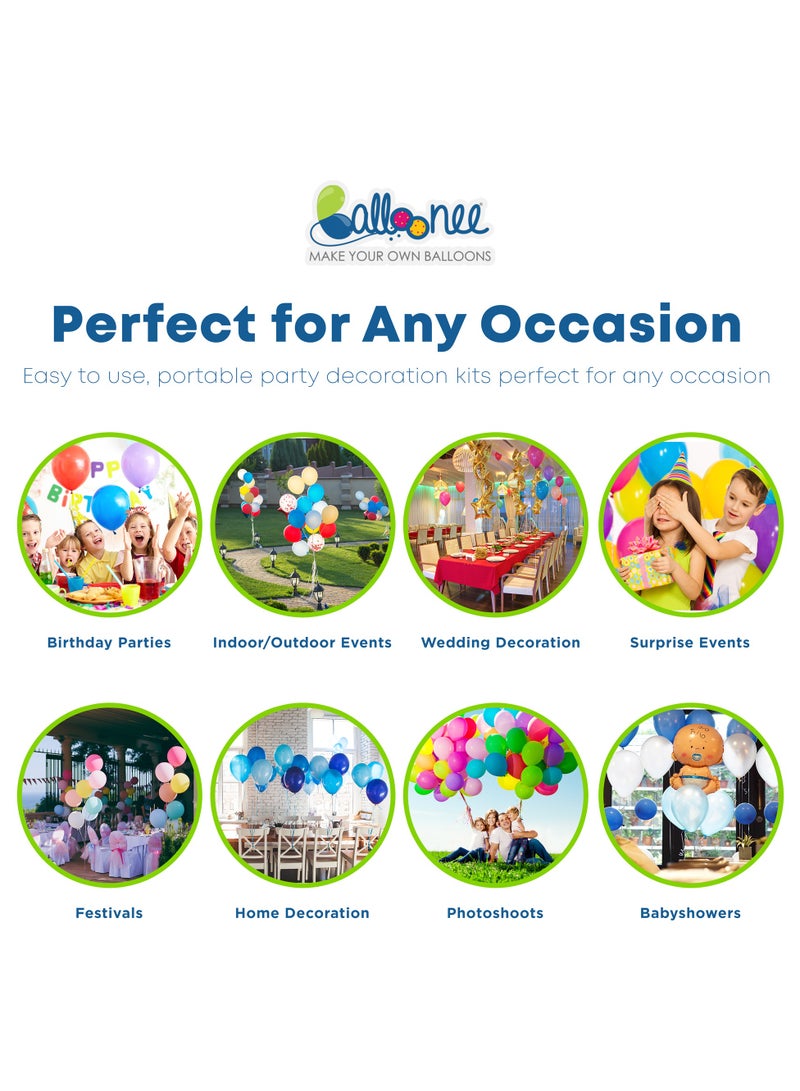 Balloonee Standard Disposable Helium Party Kit - Pack of 2, Helium Tank for Balloons At Home  - Image 4