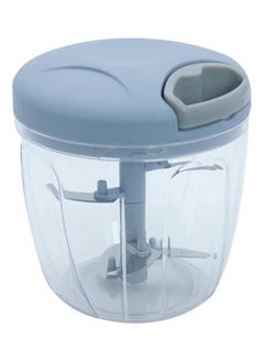 BLACKSTONE Handy Chopper Manual Food Chopper With Stainless Steel Blades Hand Powered Onion Chopper Vegetable Cutter Pull Chopper Blue 900 ml  - Image 1