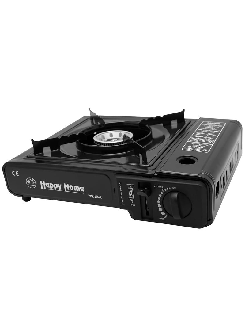 Happy Home - Portable Gas Stove 2 in 1 Outdoor Picnic Stove with Extra Side Nozzle for Installing Large Size Gas Cylinder Tube - Image 1