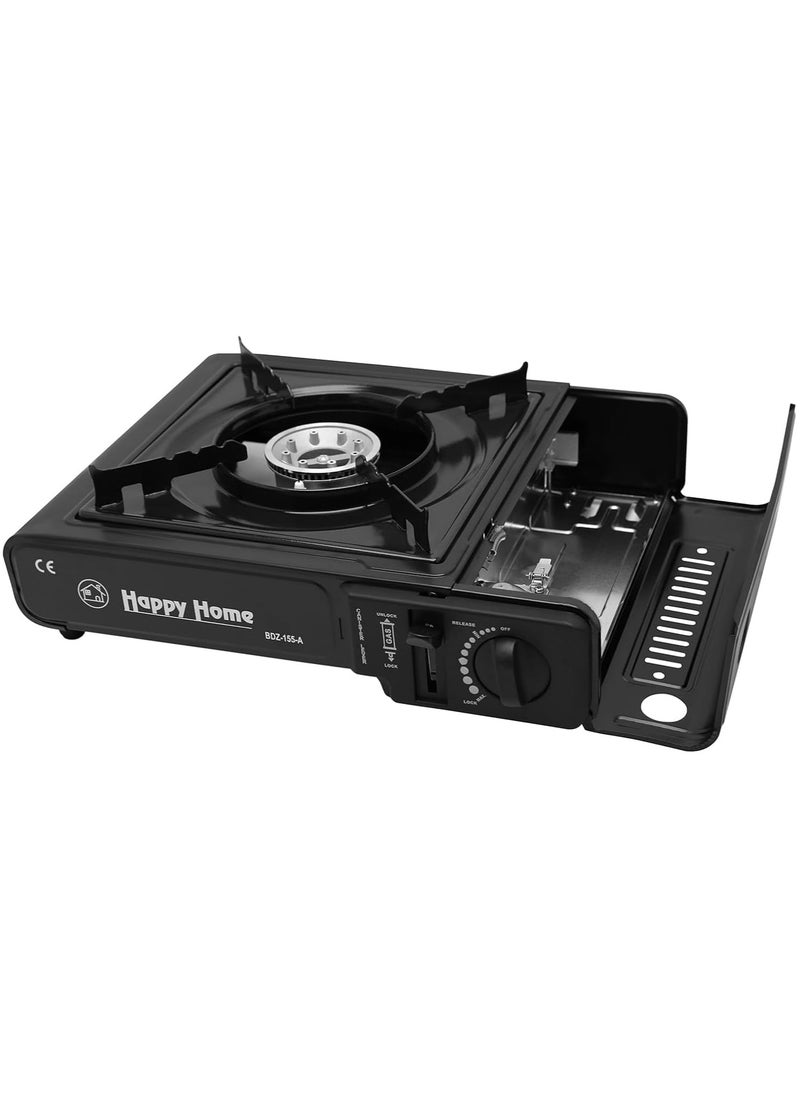 Happy Home - Portable Gas Stove 2 in 1 Outdoor Picnic Stove with Extra Side Nozzle for Installing Large Size Gas Cylinder Tube - Image 1