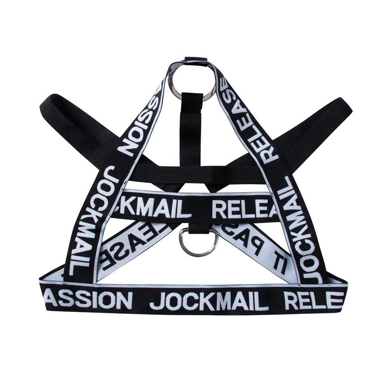 JOCKMAIL Mens Fitness Harness Shoulder Strap Mens Fitness Body Chest Half Harness Athletic Shoulder Strap Harness (as1, Alpha, one_Size, Regular, Regular, Black1) - Image 2