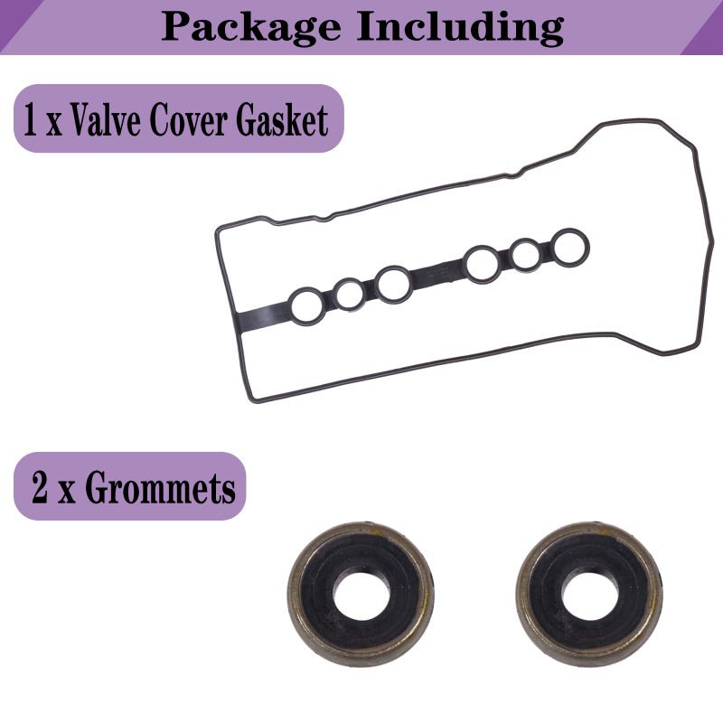 LYNSHINE VS50542R for Toyota Corolla Valve Cover Gasket Seal 1.8L& Gromets,Toyota Matrix Celica Mr2 Head Gasket Seal Chevrolet Chevy Prizm 2000 2001 2002 2003 2004 2005 2006 2007 2008 VC2024 036-1568. - Image 3