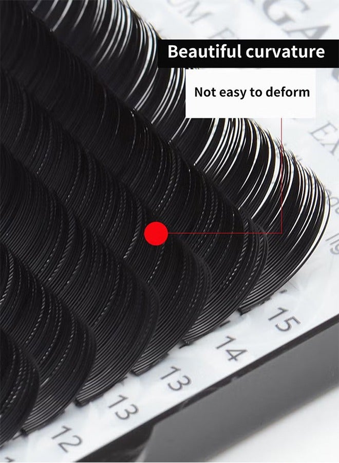 نجراكو Fake False Eyelashes Natural Mink D Curl Lightweight Soft Safe Single Round DIY Eyelash Extension Cluster Lashes Grafting Can Take Multiple Hairs For Pros And Beginners 7mm-15mm Mix - Image 2
