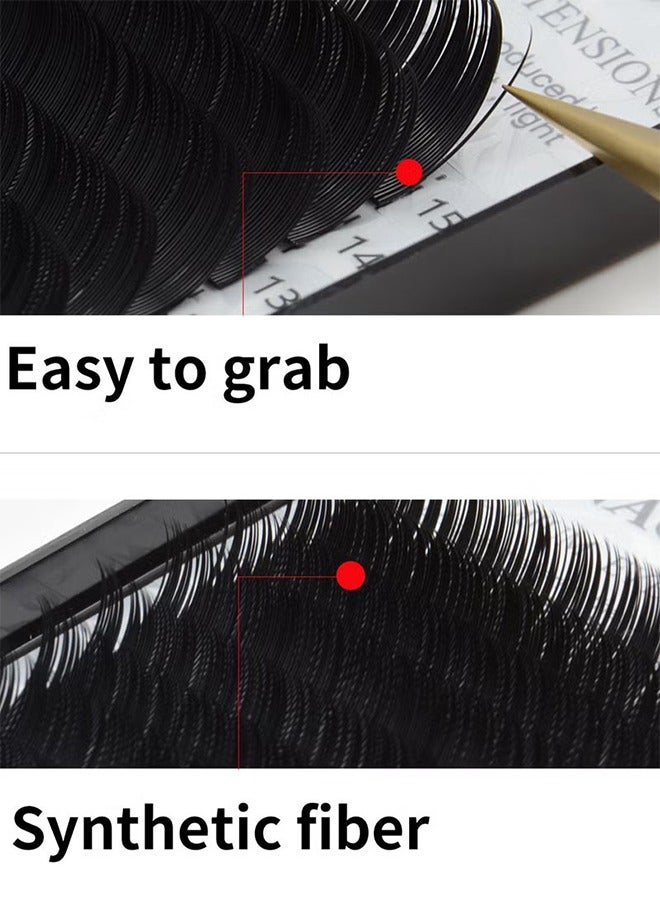 نجراكو Fake False Eyelashes Natural Mink D Curl Lightweight Soft Safe Single Round DIY Eyelash Extension Cluster Lashes Grafting Can Take Multiple Hairs For Pros And Beginners 7mm-15mm Mix - Image 3