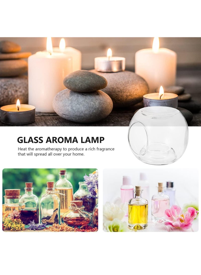 Sweet seven Clear Glass Tealight Candle Holder Oil Burner Essential Oil Burner by Scented Wax Melt Warmer Round Votive Candle Holders Aromatherapy Aroma Diffuser for Spa Yoga Bedroom and Home  - Image 5