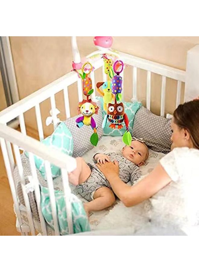Animal Large Wind Chimes Bed Hanging Push Cart Hanging Toy Bell Teeth Jelly Car Toy For Kids-Color:Elephant 2 - Image 5