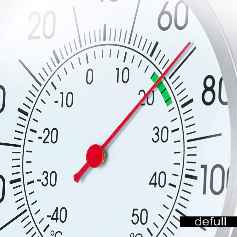 defull 5" Large Dial Indoor Outdoor Thermometer - Battery-Free, Dual Scale -40Â°F to 120Â°F / -40Â°C to 50Â°C, Stainless Steel with Wall Mount or Table Stand for Home, Patio, Garage - Image 5