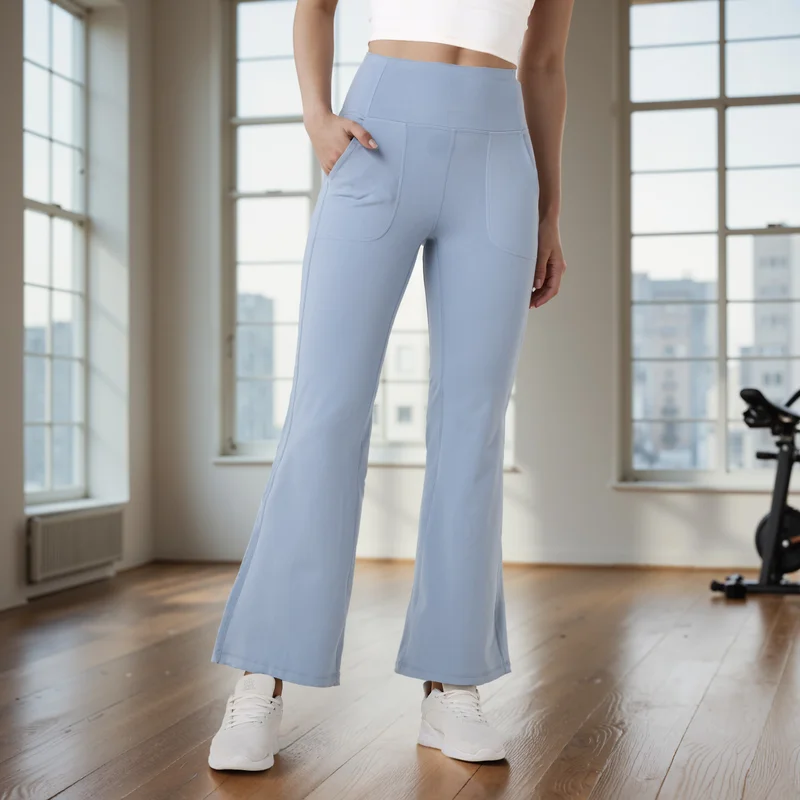 ADOT by Splash Wide Leg Pants with Elasticated Waistband and Pockets