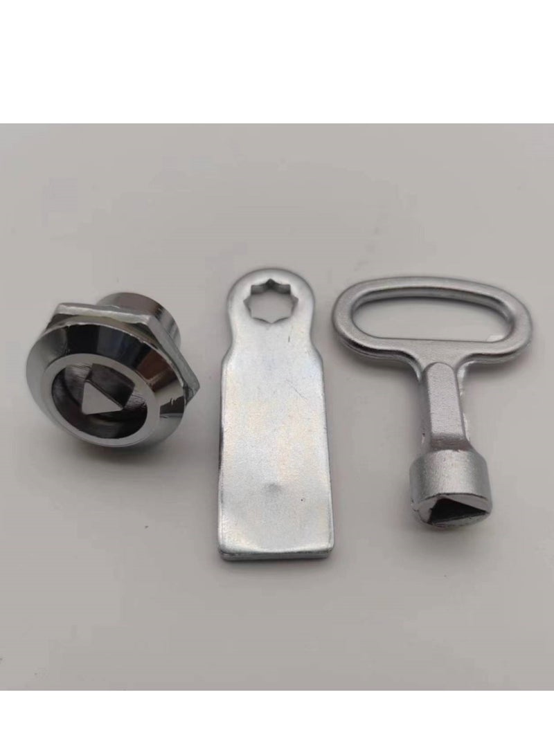 1PC Zinc Alloy Triangular Tongue Lock Rotary Door Lock High Pressure Cabinet Door Lock Industry Special Lock  - Image 5