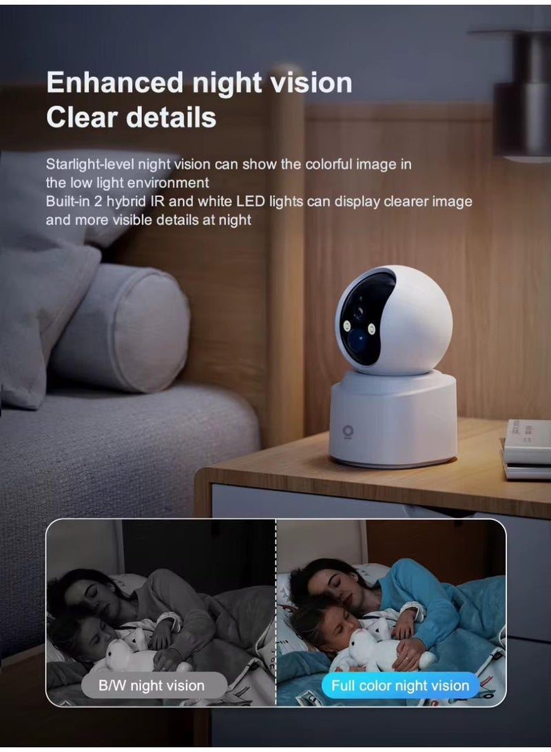 GEEK SPACE V380 Smart 4G PTZ Indoor Security Camera, 360° Pan Tilt Camera with SIM Card Support, Night Vision, Two-Way Audio, AI Motion Detection, Mobile App Control, Remote Viewing, HD Home Monitoring - Image 5