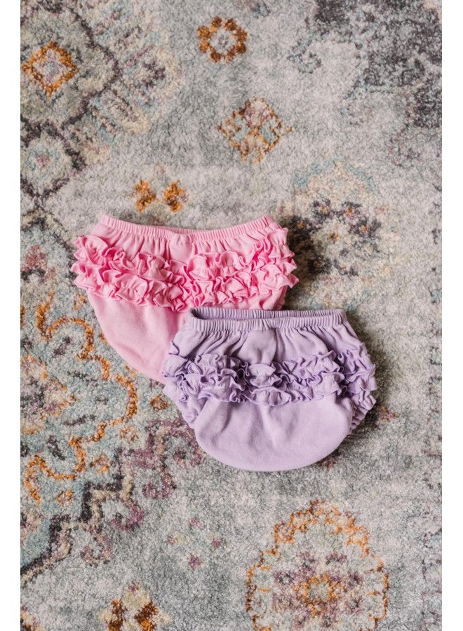 City Threads Made in USA Baby Girls Ruffled Diaper Covers Bloomers Soft Cotton Fashionable Cute SPD sensory Sensity Clothing White, 12/18 M - Image 4